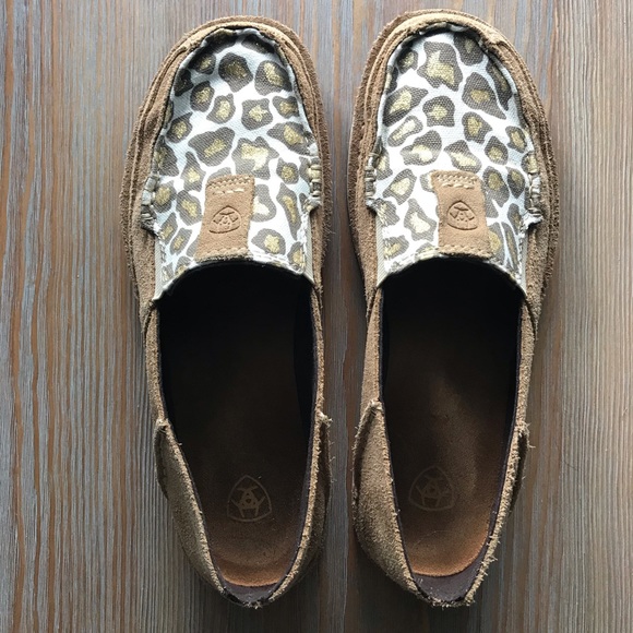 leopard print ariat cruisers